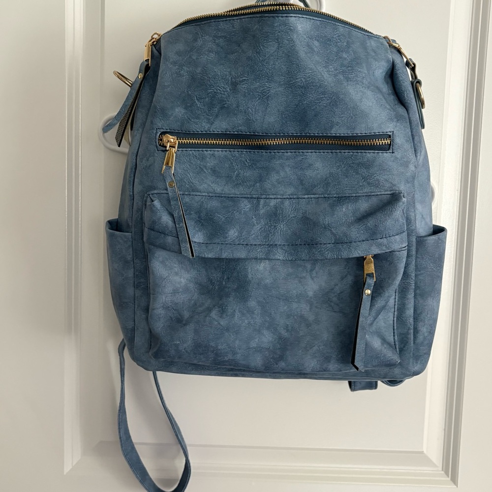 Modern + Chic Brielle Backpack, Sky blue